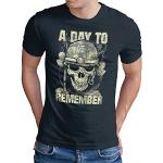 OM3® A Day to Remember T-Shirt | Herren | ADTR Hardcore Rock Hardrock Metal | Navy, L