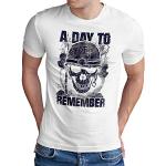 OM3® A Day to Remember T-Shirt | Herren | ADTR Hardcore Rock Hardrock Metal | Weiß, XXL