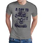 OM3® A Day to Remember T-Shirt | Herren | ADTR Hardcore Rock Hardrock Metal | Grau Meliert, L