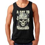 OM3® A Day to Remember Tank Top Shirt | Herren | ADTR Hardcore Rock Hardrock Metal | Schwarz, 3XL