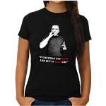 OM3® Charles Bukowski T-Shirt - Damen - Kult Poet Icon Quote - M, Schwarz