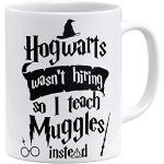 Weiße OM3 Harry Potter Hogwarts Lustige Kaffeetassen 325 ml aus Keramik mikrowellengeeignet 