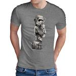 Graue Melierte Pin Up OM3 Star Wars Stormtrooper T-Shirts für Herren Größe L für Partys 