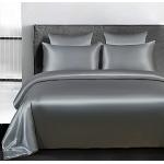 Schwarze Unifarbene Moderne Bettwäsche Sets & Bettwäsche Garnituren mit Reißverschluss aus Satin maschinenwaschbar 155x220 
