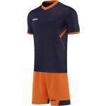 OMKA 6er Set Trikotsatz Fußball Handball Rugby Laufsport Volleyball Trikots, Größe:L, Farbe:Marineblau/Orange