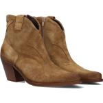 Kamelbraune Omoda Cowboy-Boots & Cowboystiefeletten aus Veloursleder für Damen Größe 42 mit Absatzhöhe 5cm bis 7cm 