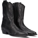 Schwarze Omoda Damencowboystiefel & Damenwesternstiefel aus Leder Größe 42 mit Absatzhöhe 3cm bis 5cm 