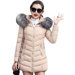 Beige Gesteppte Casual Atmungsaktive Mini Winterjacken Handwäsche für Damen Größe S für Partys für den für den Winter 