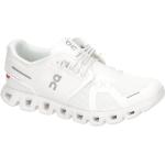 Weiße On Cloud 5 Low Sneaker mit Schnürsenkel in Normalweite aus Mesh Atmungsaktiv für Damen Größe 43 