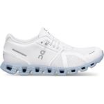Weiße On Cloud 5 Damenlaufschuhe mit Schnürsenkel aus Mesh Größe 36 