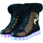 Schwarze LED Schuhe & Blink Schuhe in Breitweite für Damen Größe 39 für den für den Winter 