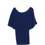 Dunkelblaue Kurzärmelige Angora-Pullover für Damen Größe S 