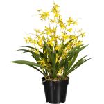 Gelbe Runde Künstliche Orchideen aus Kunststoff 