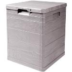 ONDIS24 Kissenbox Madera Mini, 90 Liter, Kunststoff grau Garten- Kissenboxen Gartenmöbel Gartendeko