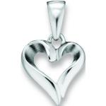Silberne Herzanhänger aus Silber mit Diamant 
