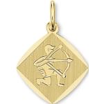 Goldene Elegante One Element Schütze-Anhänger mit Sternzeichen-Motiv aus Gold für Damen 