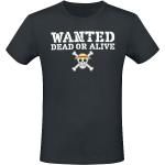 One Piece - Anime T-Shirt - Wanted - S bis XXL - für Männer - Größe XXL - schwarz - EMP exklusives Merchandise