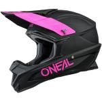 O'NEAL | Motocross-Helm | MX Enduro Motorrad | ABS-Schale, , Lüftungsöffnungen für optimale Belüftung und Kühlung | 1SRS Helmet Solid | Erwachsene | Schwarz Pink | Größe XL