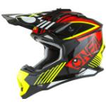 O'Neal MX Kinder Crosshelm 2Series RUSH rot gelb S - Kinder Motocross Helm, Enduro Helm, MX Helm Kind