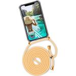 Goldgelbe iPhone 11 Hüllen Art: Handyketten durchsichtig aus Silikon mit Band für Damen 