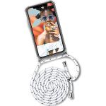 Silberne iPhone XS Max Cases Art: Handyketten durchsichtig aus Silikon mit Band für Damen 