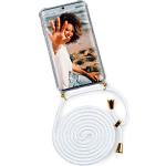 Silberne Samsung Galaxy A51 Hüllen Art: Handyketten durchsichtig aus Silikon mit Band für Damen 