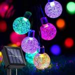 200 LED 20m Solar Lichterkette Weihnachts Lichterkette Außen Garten Beleuchtung