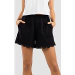 Reduzierte Schwarze Streetwear O'Neill High Waist Shorts aus Baumwolle für Damen Größe XS 