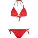 Reduzierte Rote Unifarbene Sportliche O'Neill Neckholder-Bikinis aus Polyamid ohne Bügel für Damen 