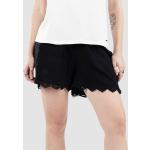 Schwarze Streetwear O'Neill High Waist Shorts aus Baumwolle für Damen Größe XS 