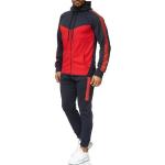 OneRedox Jogginganzug »1053AC« (Sportanzug Jogger Trainingsanzug, im modischem Design), Fitness Freizeit Casual, rot