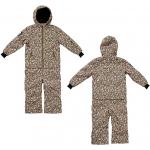 Reduzierte Braune Wasserdichte Winddichte Kinderregenoveralls aus Polyester Größe 140 für den für den Winter 