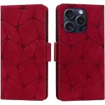 Rote iPhone 15 Hüllen Art: Flip Cases mit Bildern aus Leder klappbar 
