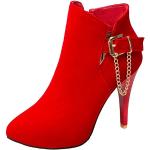 Rote High Heel Stiefeletten & High Heel Boots mit Reißverschluss für Damen Größe 39 