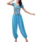 Hellblaue Bauchtänzerinnen-Kostüme für Damen Größe M 