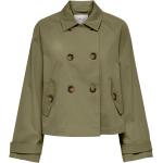 Grüne ONLY April Trenchcoats für Damen Größe L 