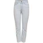 Reduzierte Blaue ONLY Slim Fit Jeans mit Reißverschluss aus Denim maschinenwaschbar für Damen Größe XS Weite 31, Länge 32 