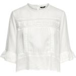 Reduzierte Weiße ONLY Anemone Transparente Blusen & durchsichtige Blusen durchsichtig für Damen Größe L 