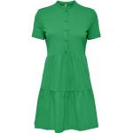 Grüne Unifarbene ONLY Stehkragen Freizeitkleider für Damen Größe L 