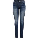 Dunkelblaue ONLY Blush Skinny Jeans mit Reißverschluss aus Denim für Damen 