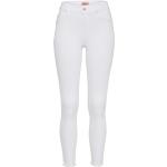 Weiße ONLY Blush Skinny Jeans mit Reißverschluss aus Denim für Damen 