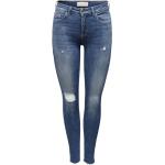 Blaue ONLY Blush Skinny Jeans mit Reißverschluss aus Denim für Damen Größe M 