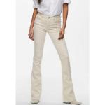 Beige Unifarbene ONLY Blush Stretch-Jeans mit Reißverschluss aus Baumwolle für Damen Größe XS 