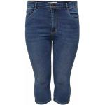 Blaue Unifarbene Casual ONLY Augusta Capri-Jeans aus Denim trocknergeeignet für Damen Größe L Große Größen Weite 32 