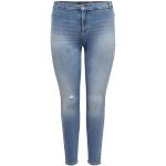 Hellblaue ONLY Slim Fit Jeans aus Baumwolle für Damen Große Größen 