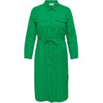 Grüne Unifarbene Freizeitkleider für Damen Größe L Große Größen 
