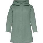 Grüne Melierte Casual ONLY Noos Mini Kurzmäntel mit Reißverschluss aus Polyester für Damen Größe L für den für den Herbst 