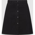 Reduzierte Schwarze ONLY Röcke mit Knopfleiste aus Baumwolle für Damen Größe XXL Große Größen zur Bestattung 