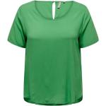 Grüne ONLY T-Shirts aus Viskose für Damen Größe XL Große Größen 