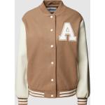 Sandfarbene ONLY College-Jacken & Baseball-Jacken aus Polyester für Damen Größe XS für den für den Herbst 